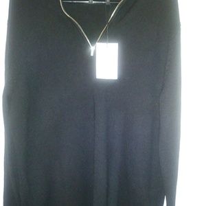 Theory men's cashmere 1/2 zip men's black sweater